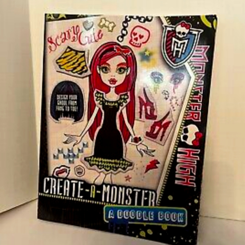 Monster High Doodle,activity book,2015,never used!mint cond.